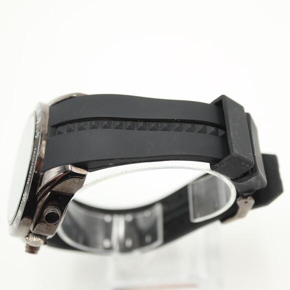 Kenneth Cole Reaction Mens 45mm AnaDigi Watch Black Alarm Chrono w New Battery - Picture 13 of 14